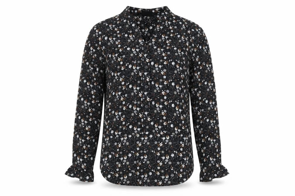 Vero Moda Women’s Black Floral Long Sleeve Viscose Blouse XS