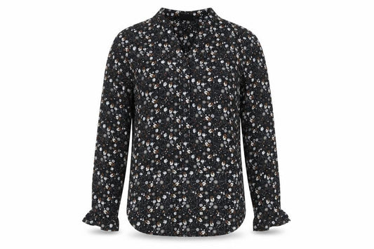 Vero Moda Women’s Black Floral Long Sleeve Viscose Blouse XS