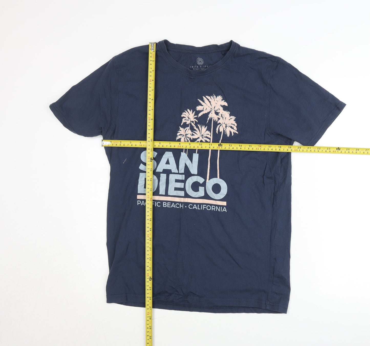 Smith & Jones Men's Navy San Diego Graphic Short Sleeve T-Shirt Size L