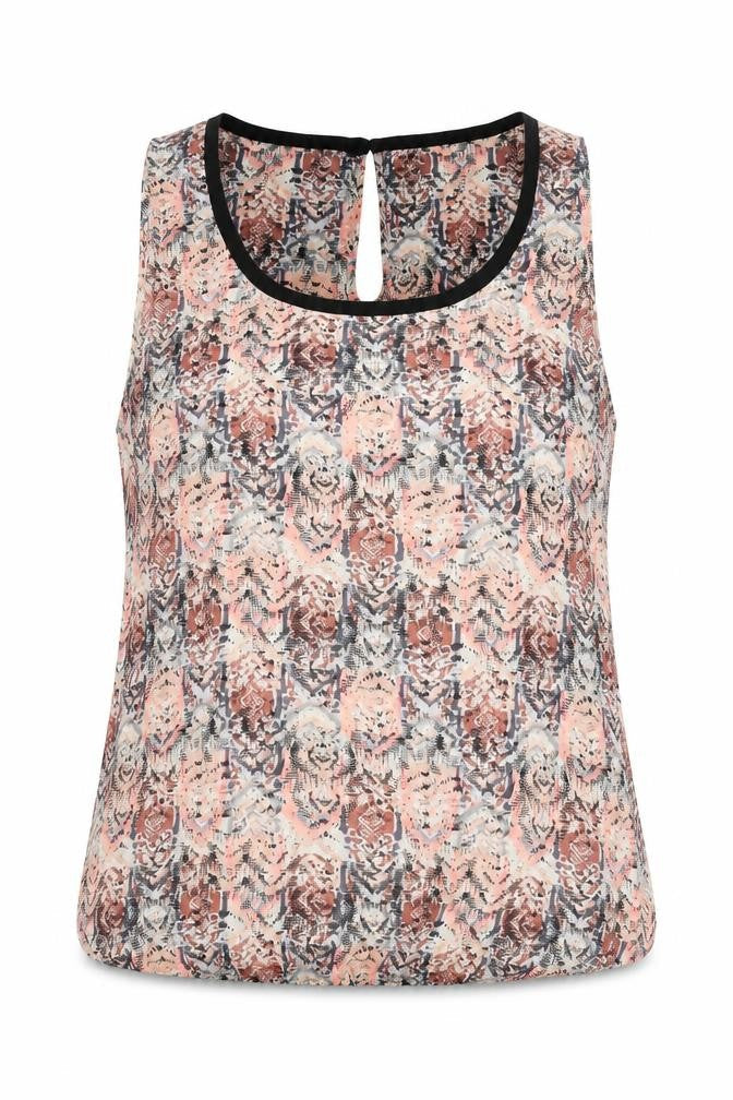 VILA Women’s Multicoloured Sleeveless Chiffon Tank Top Size M