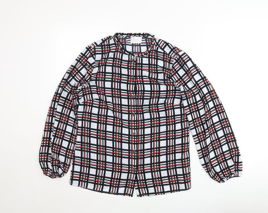 Savida Women's Multicoloured Check Blouse Size 10 Long Sleeve