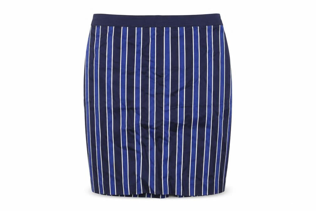 Tommy Hilfiger Women's Blue Striped Pencil Skirt Size 12