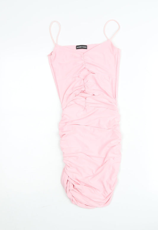 AllTrends Fashion Women's Pink Size 8 Bodycon Midi Dress