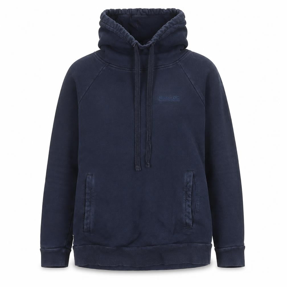 Regatta Great Outdoors Women's Navy Pullover Hoodie UK 10 Cotton Blend