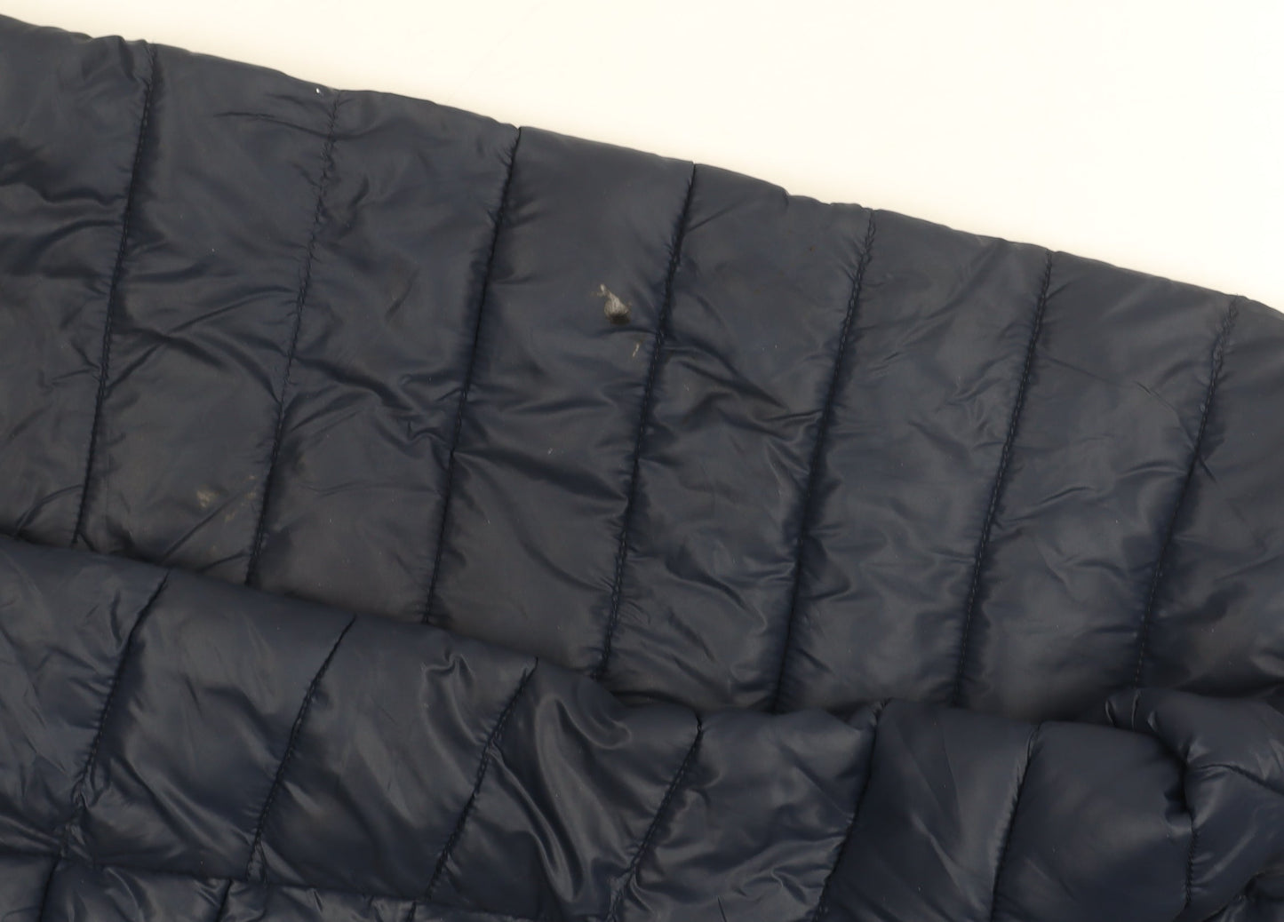 Dunnes Stores Women's Blue Hooded Puffer Jacket Size S Shower Resistant