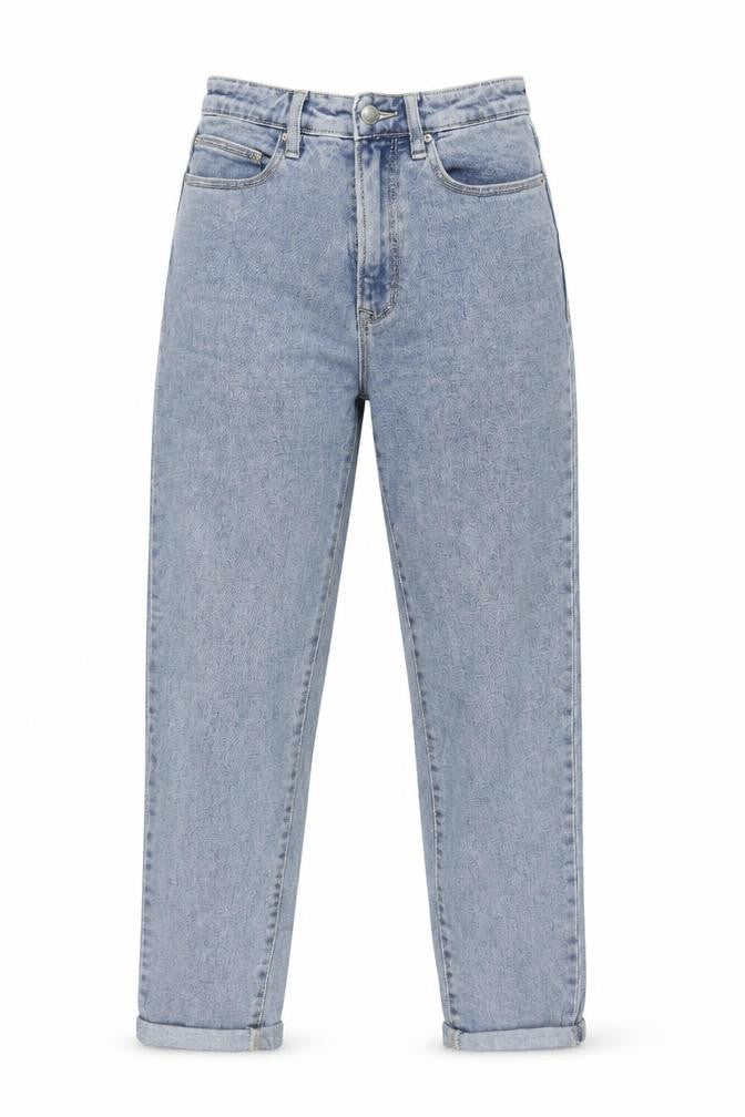 Stradivarius Women Blue High Rise Mom Jeans Size 6