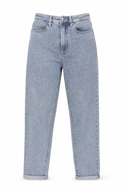 Stradivarius Women Blue High Rise Mom Jeans Size 6
