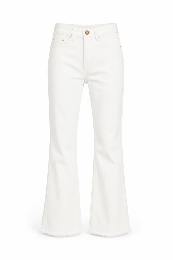 Stradivarius Women’s White Slim Straight Jeans Size 4 Stretch Denim