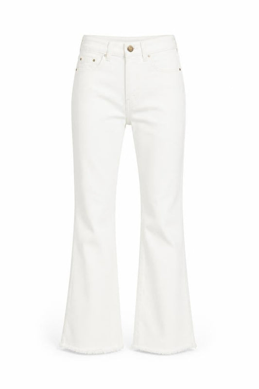 Stradivarius Women’s White Slim Straight Jeans Size 4 Stretch Denim
