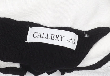 Additional view of Gallery Women's Black Collared Henley Knit Jumper, size S