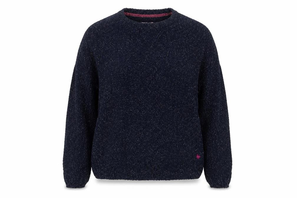 Country Rose Women's Blue Glitter Knit Pullover Jumper Size M