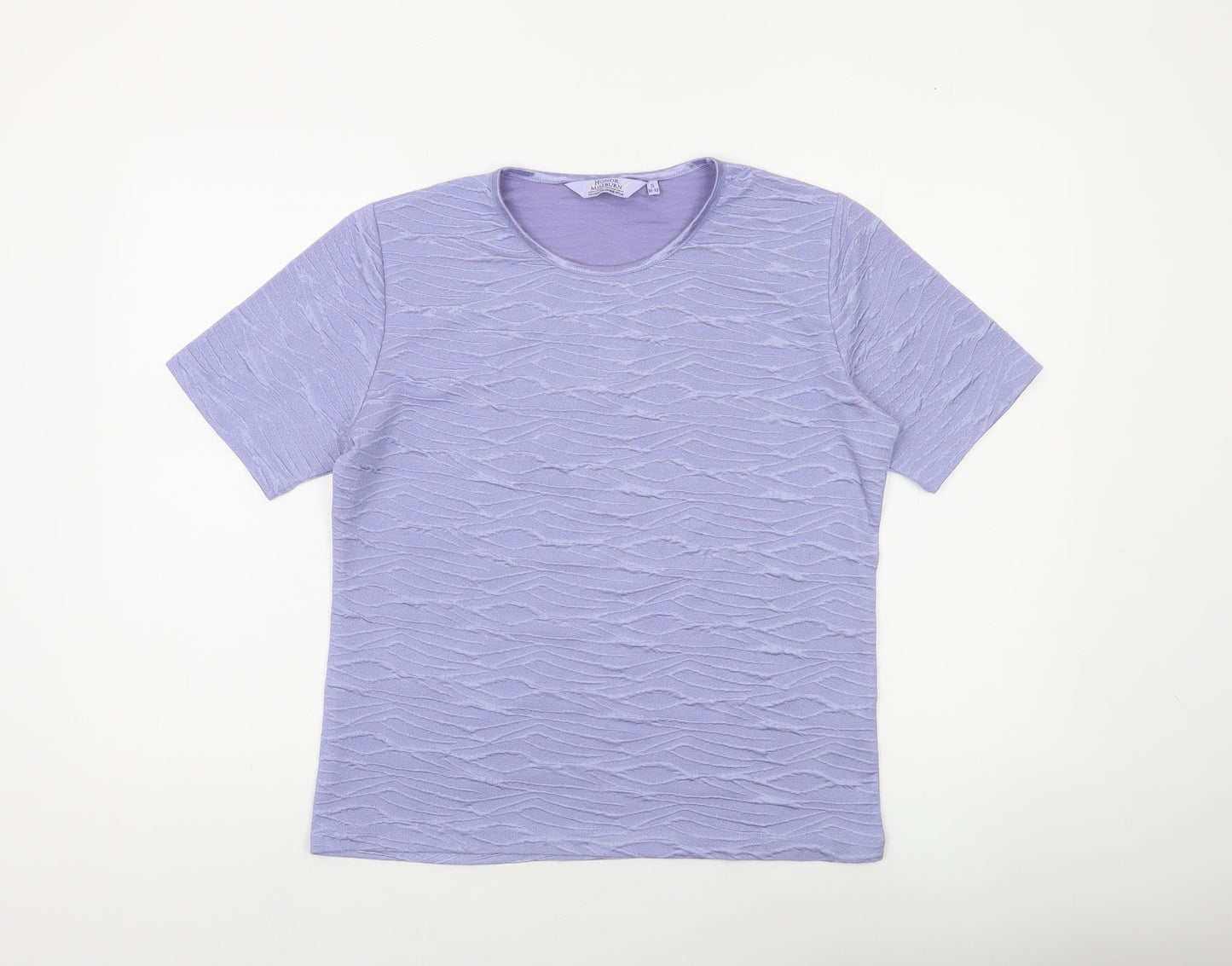 Honor Millburn Womens Purple Short Sleeve Stretch T-Shirt Size S 10-12