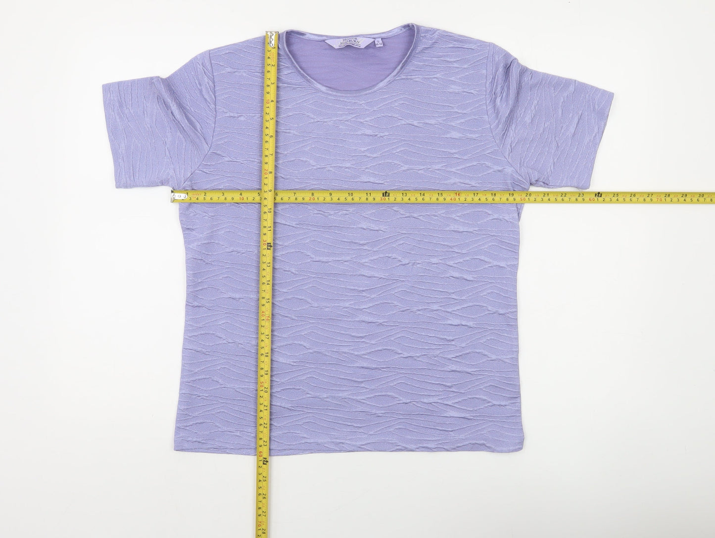Honor Millburn Womens Purple Short Sleeve Stretch T-Shirt Size S 10-12