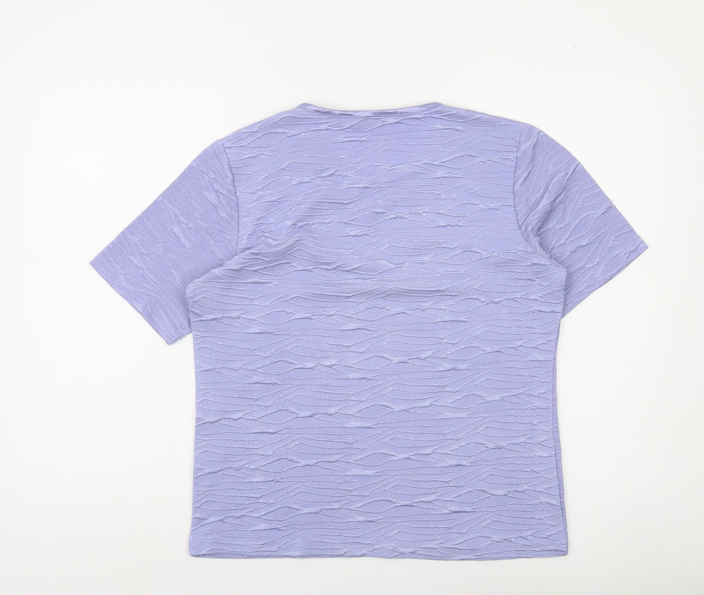 Honor Millburn Womens Purple Short Sleeve Stretch T-Shirt Size S 10-12