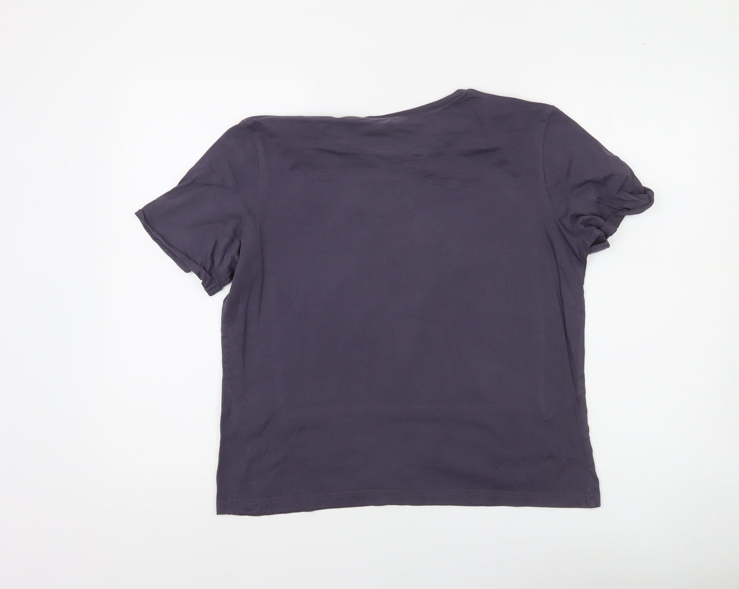 Befree Women’s Purple Geometric T-Shirt Size M Cotton Casual Top