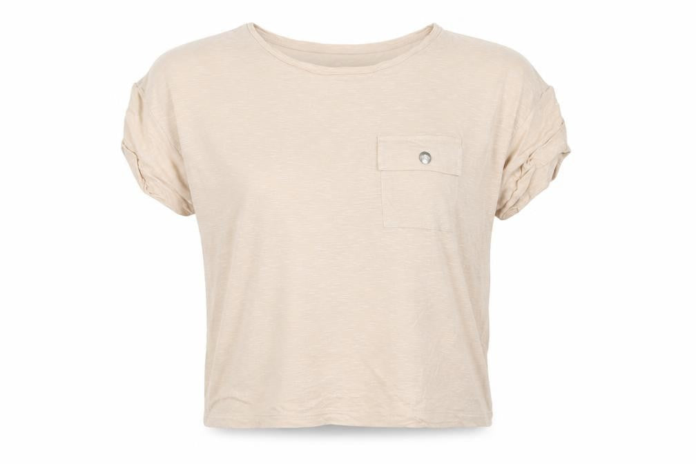 Dorothy Perkins Women’s Beige Basic Short Sleeve T-Shirt UK 20