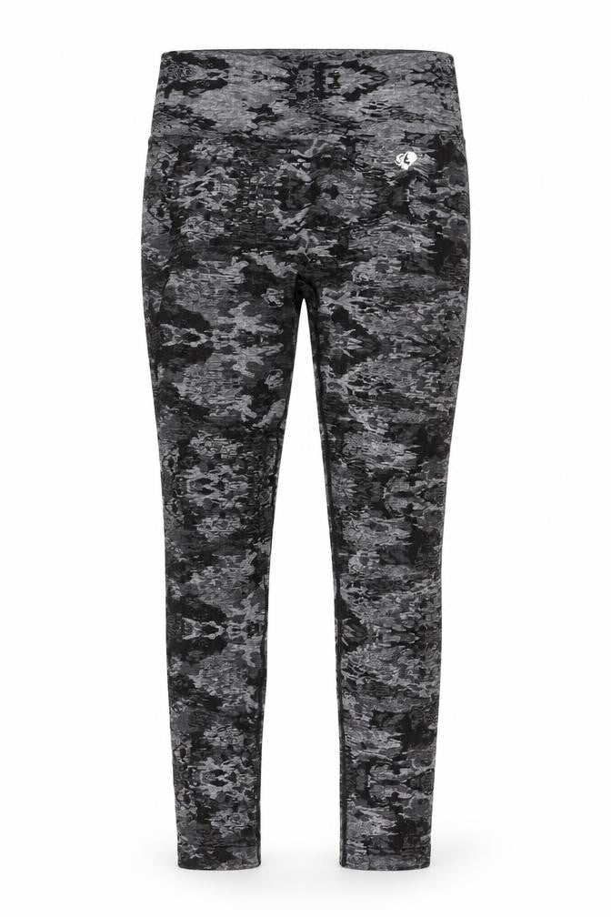 Women's Best Grey Camo Print Seamless Leggings XL Women's Activewear