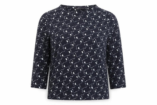 Marks and Spencer Women’s Blue Animal Print 3/4 Sleeve Blouse UK 12