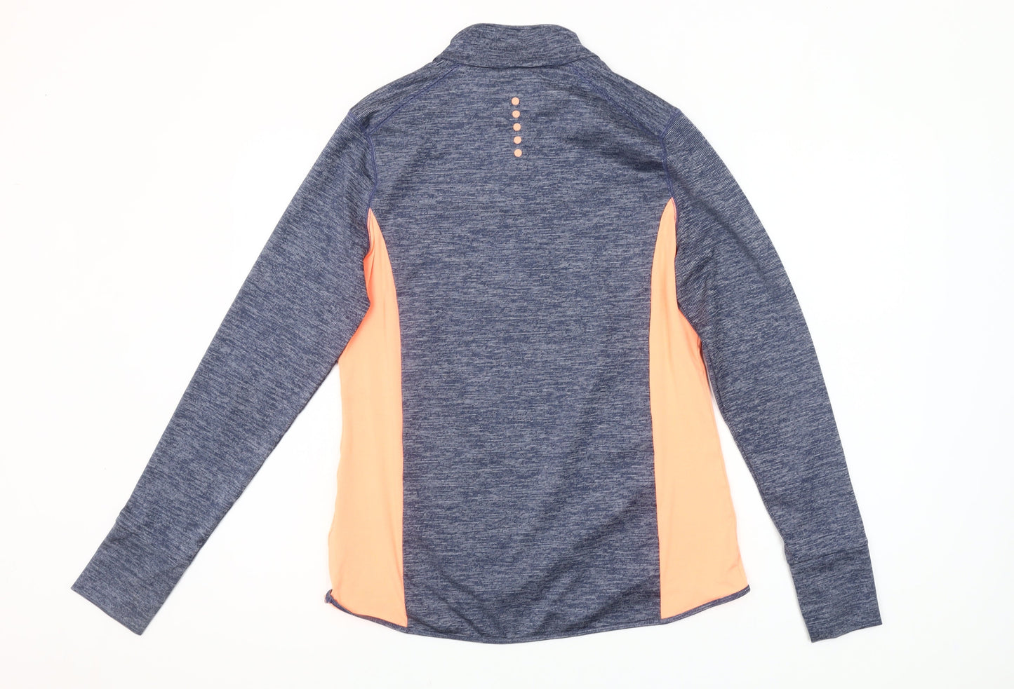 Dunnes Stores Women's Navy & Peach 1/4 Zip Performance Pullover Size 14