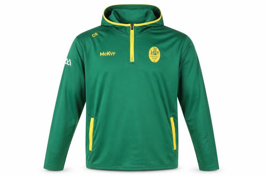 McKvr Men’s Green 1/4 Zip Hoodie L Sports Training Top