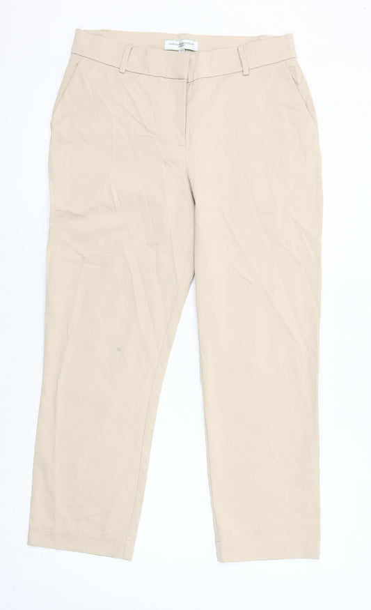 Carolyn Donnelly Women’s Beige Chino Trousers Size 14 Straight Fit
