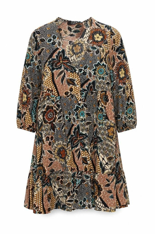 Primark Womens Multicoloured Floral A-Line Dress Size 8