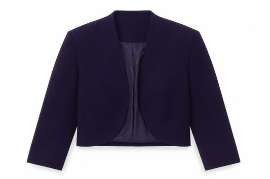 Eastex Women's Purple Cropped Shawl Collar Blazer UK 16
