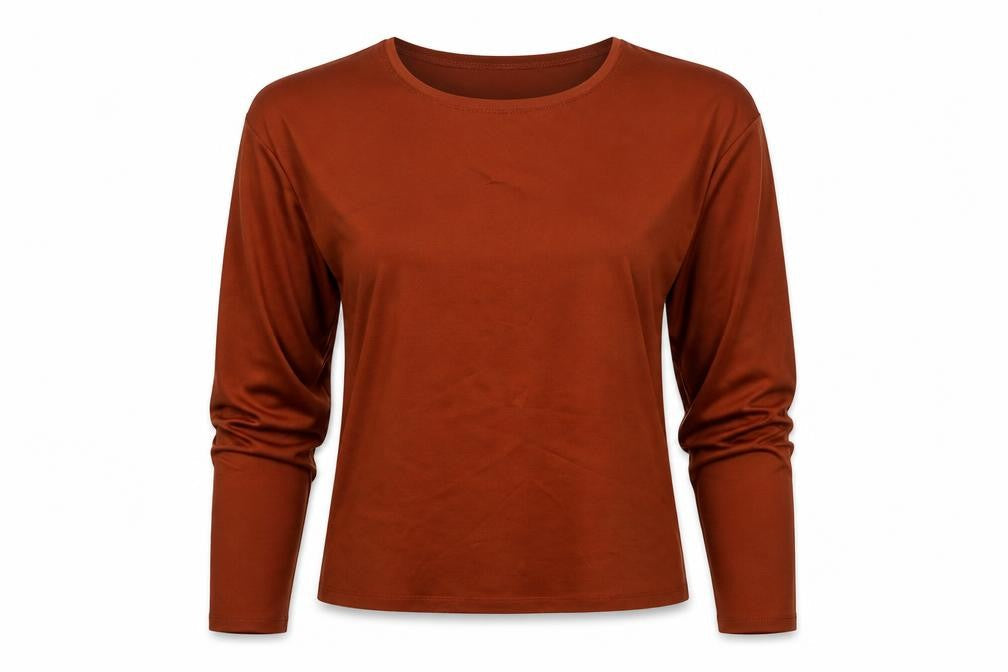 Zara Trafaluc Women’s Brown Long Sleeve Jersey Top Size S
