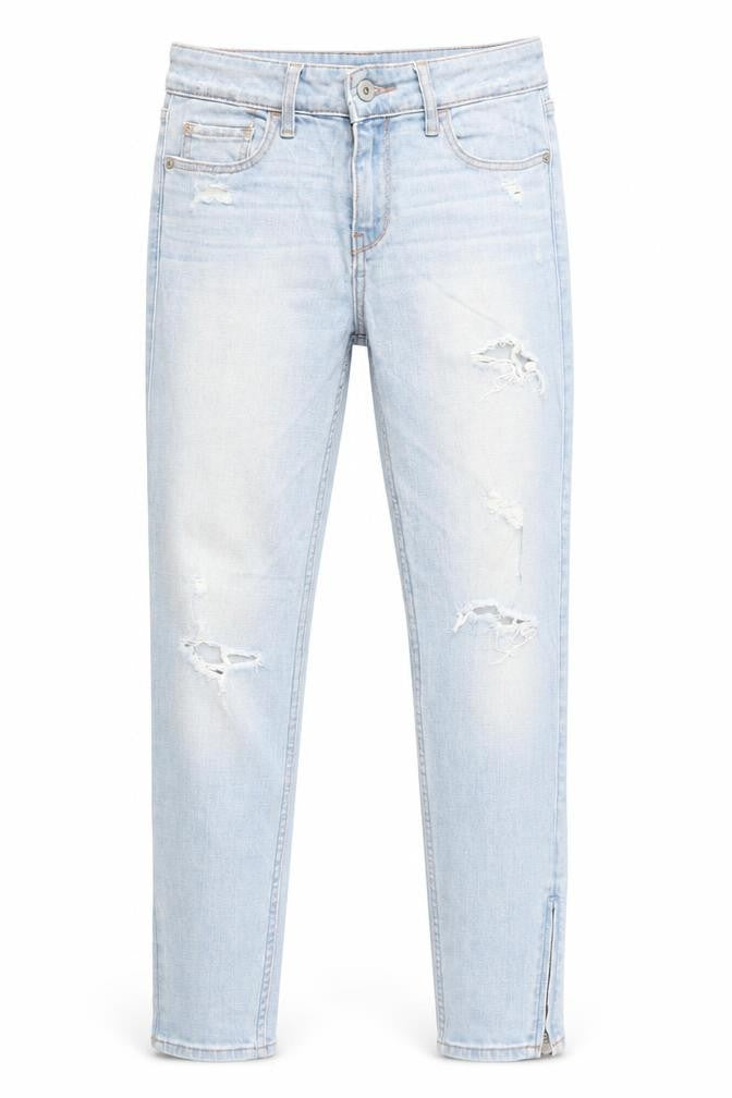 Abercrombie & Fitch Women Blue Distressed Skinny Jeans W26 Size 2
