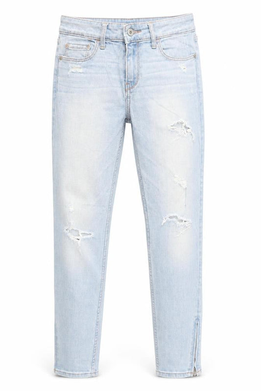Abercrombie & Fitch Women Blue Distressed Skinny Jeans W26 Size 2