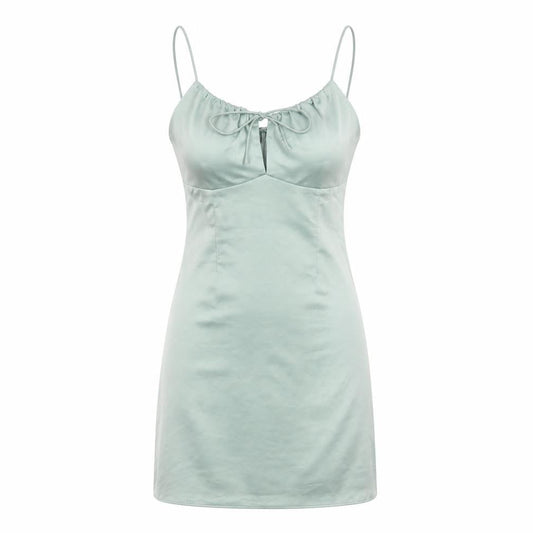 Topshop Women’s Green Size 10 Satin Slip Dress