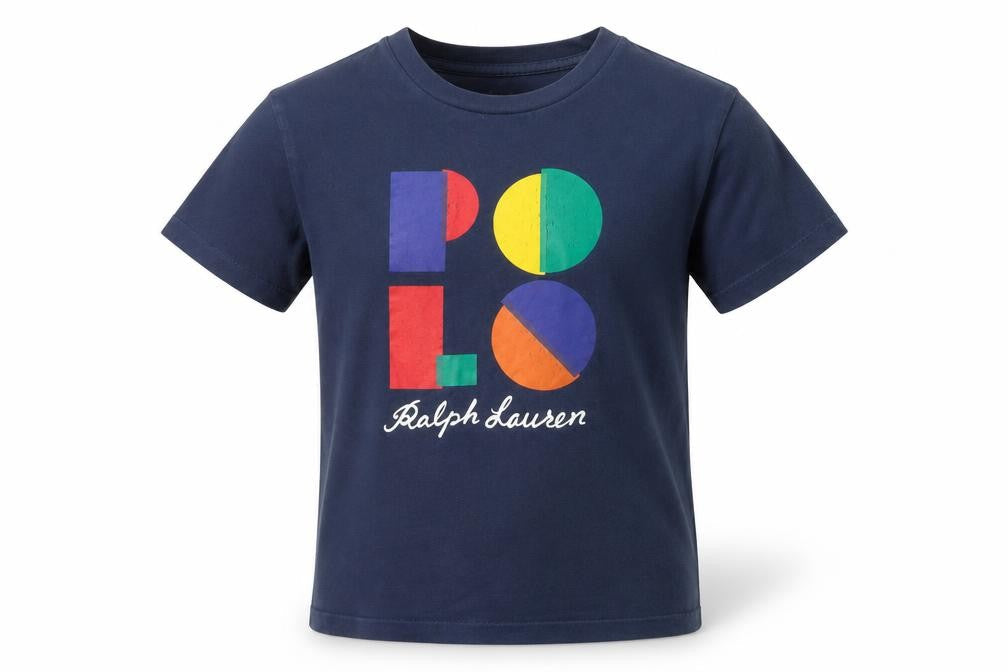 Ralph Lauren Boys Blue Polo Logo Graphic T-Shirt Size 10-12 Years