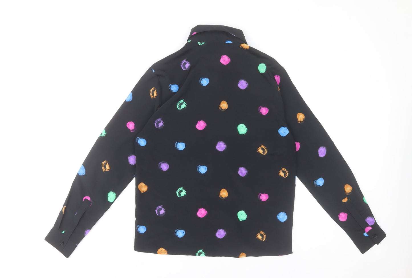 Dancing Leopard Women's Multicoloured Spot Button-Up Shirt Size 10