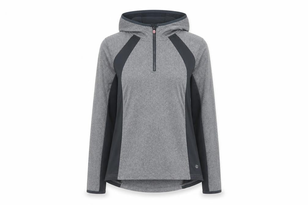St. Bernard for Dunnes Women’s Grey 1/4 Zip Hooded Activewear Jacket Size 8