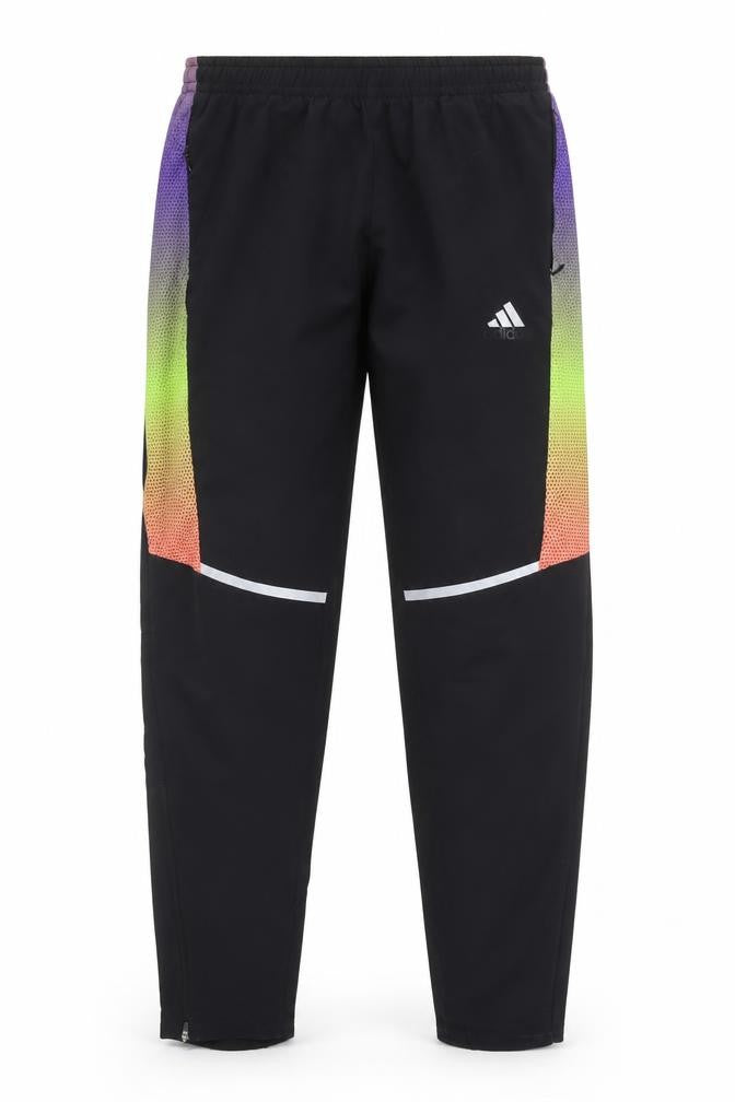 Adidas Men's Black Multicoloured Running Jogger Trousers Size M
