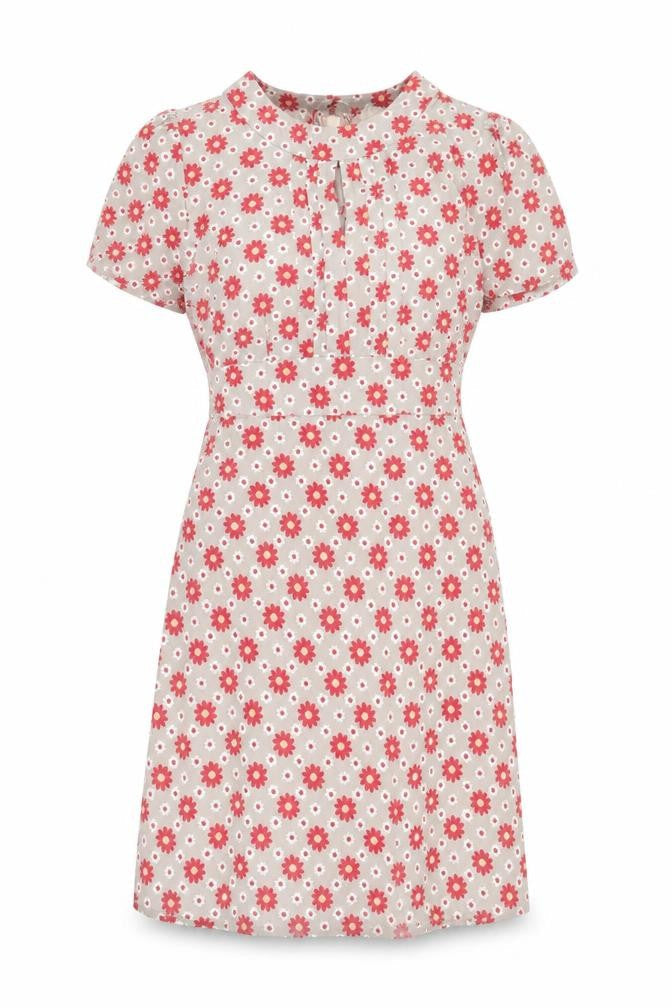 Circus Women’s Beige Floral A-Line Knee Length Dress Size 14