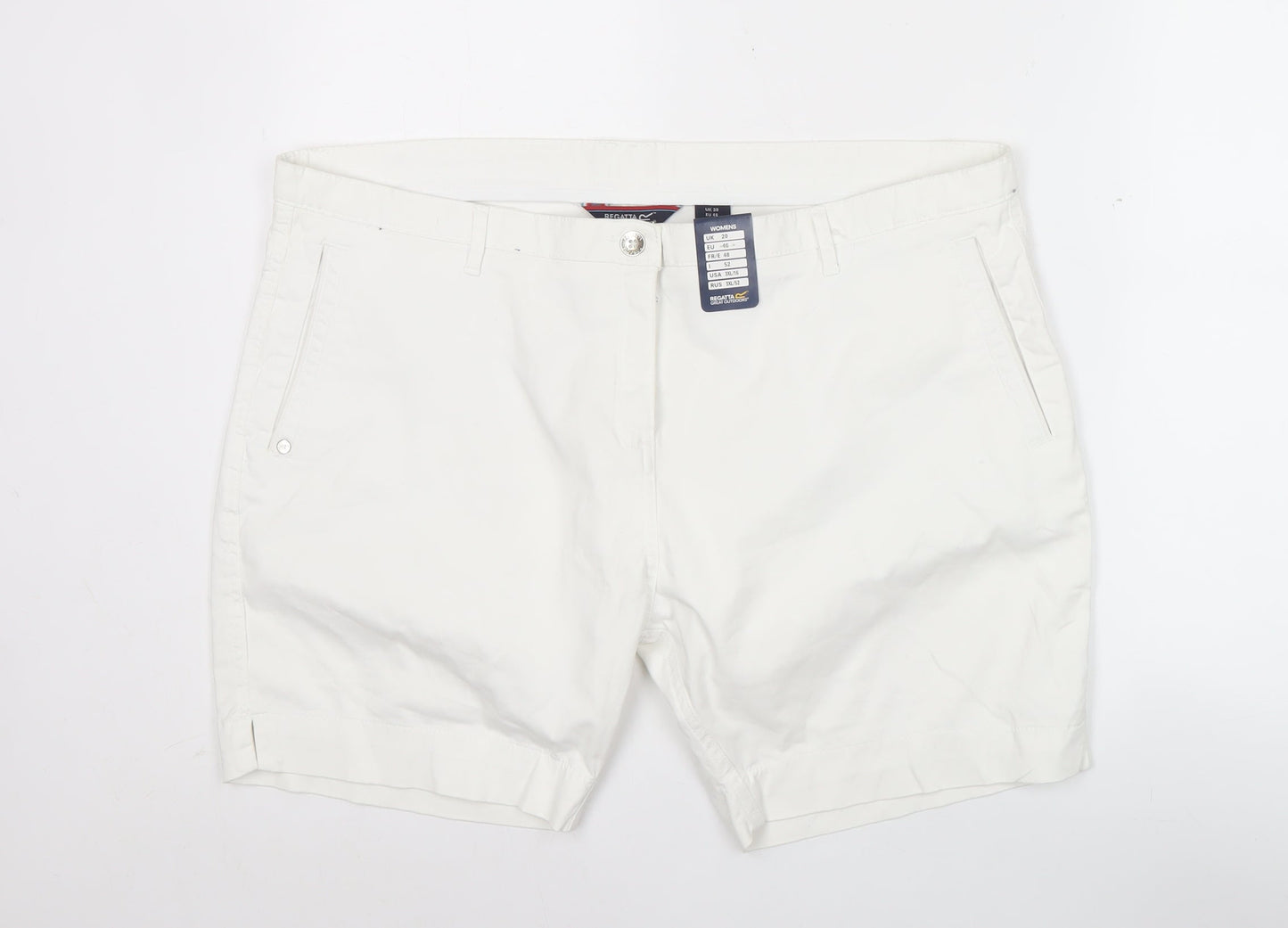 Regatta Women’s White Chino Shorts Size 20 Cotton Stretch Summer