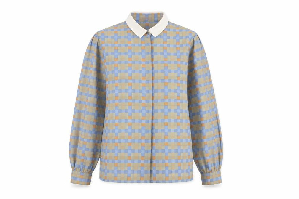 Ravens Women Multicoloured Check Long Sleeve Collared Button-Up Shirt Size 12