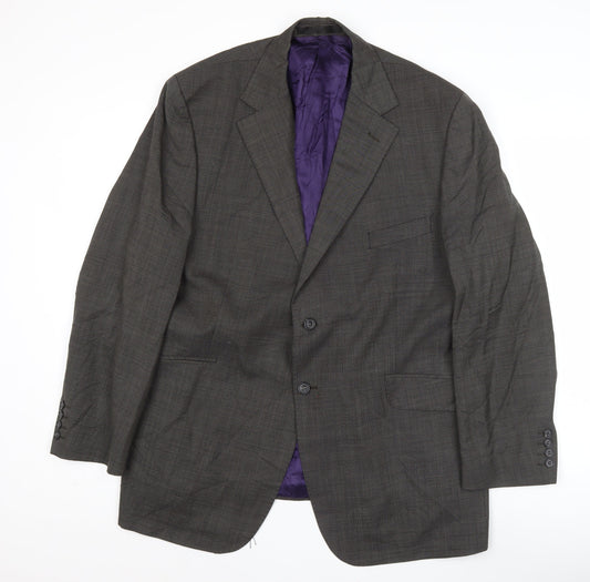 Marks and Spencer Men's Brown Wool Blazer Jacket 46R Classic Fit