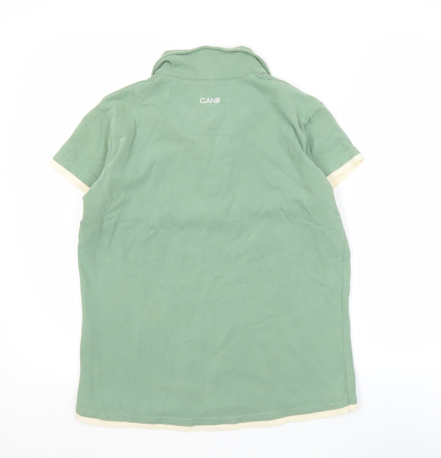 Cane Women’s Green Cotton Collared Polo Shirt Size 12