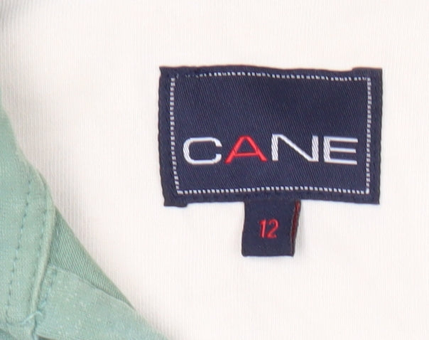 Cane Women’s Green Cotton Collared Polo Shirt Size 12