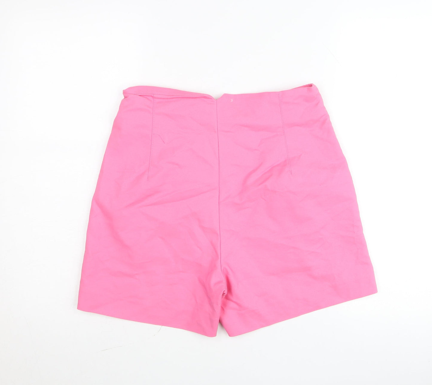 Stradivarius Women Pink Chino Shorts Size 14 High Waist
