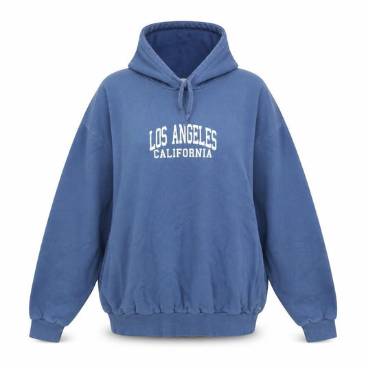 Pull&Bear Womens Blue Los Angeles Pullover Hoodie Size L