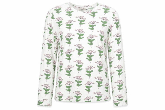 Their Nibs Womens White Floral Cotton Long Sleeve T-Shirt Size L