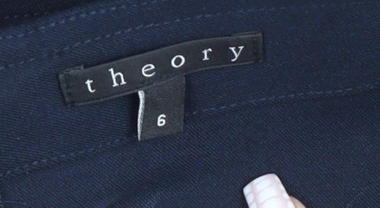 Theory Women’s Black Wool Pencil Skirt Size 10 High Waist Workwear