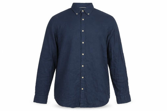 Selected Homme Mens Blue Slim Fit Cotton Button-Up Shirt XL 44 17.5