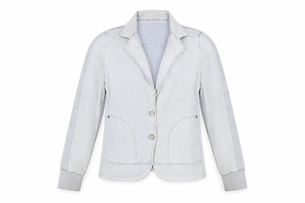 Geisha Women's Blue Cotton Stretch Blazer Jacket Size 12