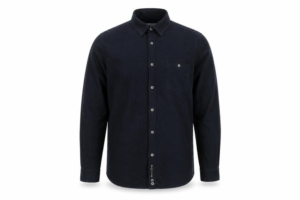 Massimo Dutti Blue Corduroy Button-Up Shirt Teens Size 14