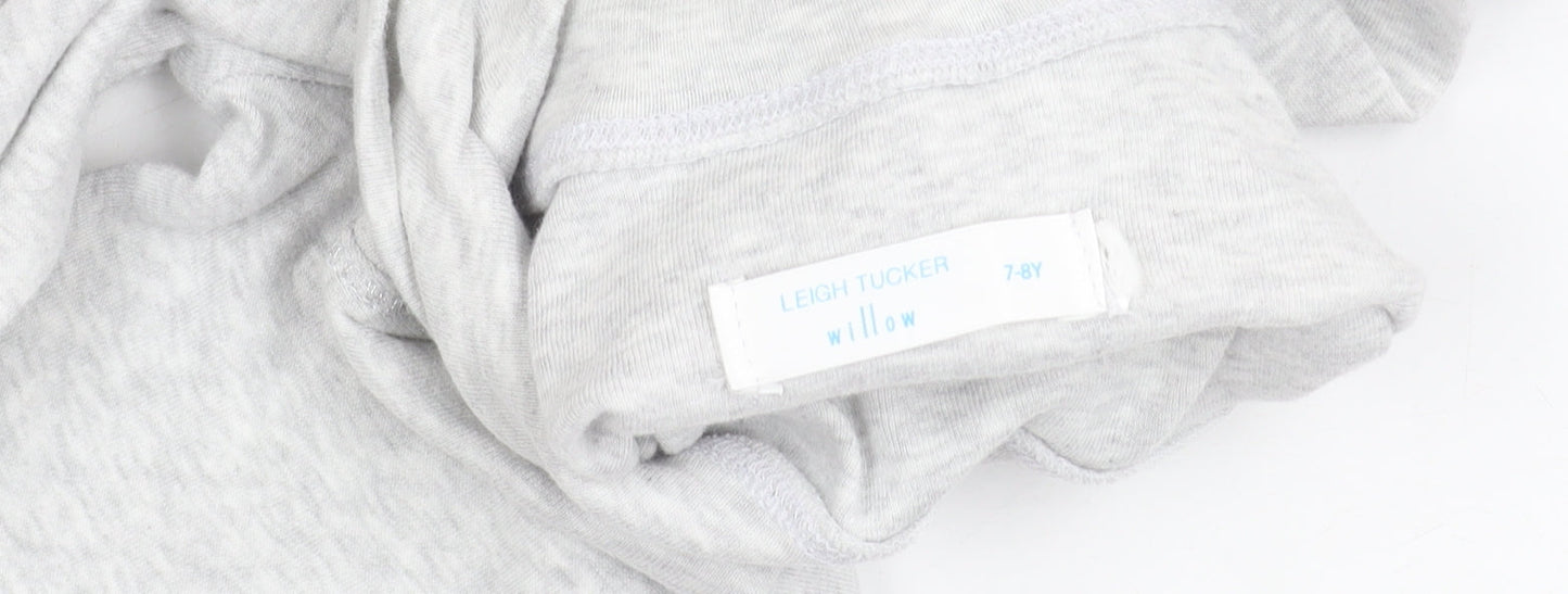 Leigh Tucker Willow Girls Grey Tutu Dress 7-8 Years Long Sleeve Party Style