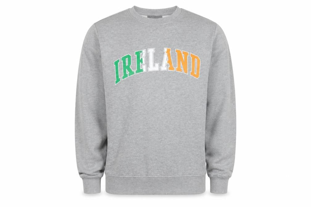 Primark Mens Grey Ireland Logo Sweatshirt Medium Crew Neck Fleece
